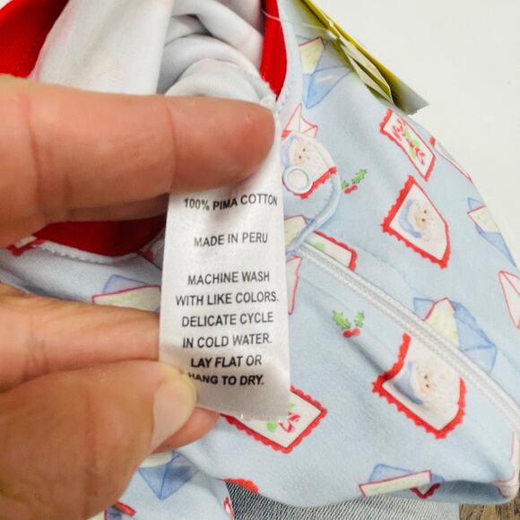 NWT James & Lottie Size 9M Letters to Santa Zippy Pajamas - Picture 4 of 4